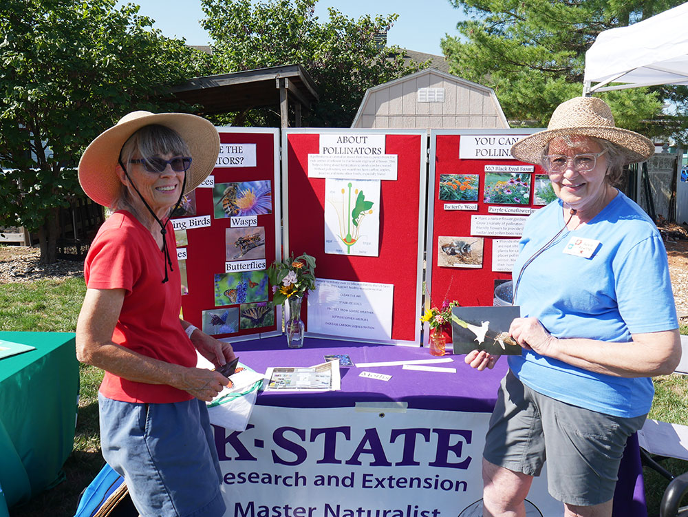 extension master naturalists at a table