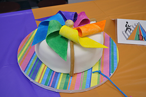 Colorful decorated cake