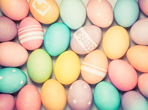 colored easter eggs